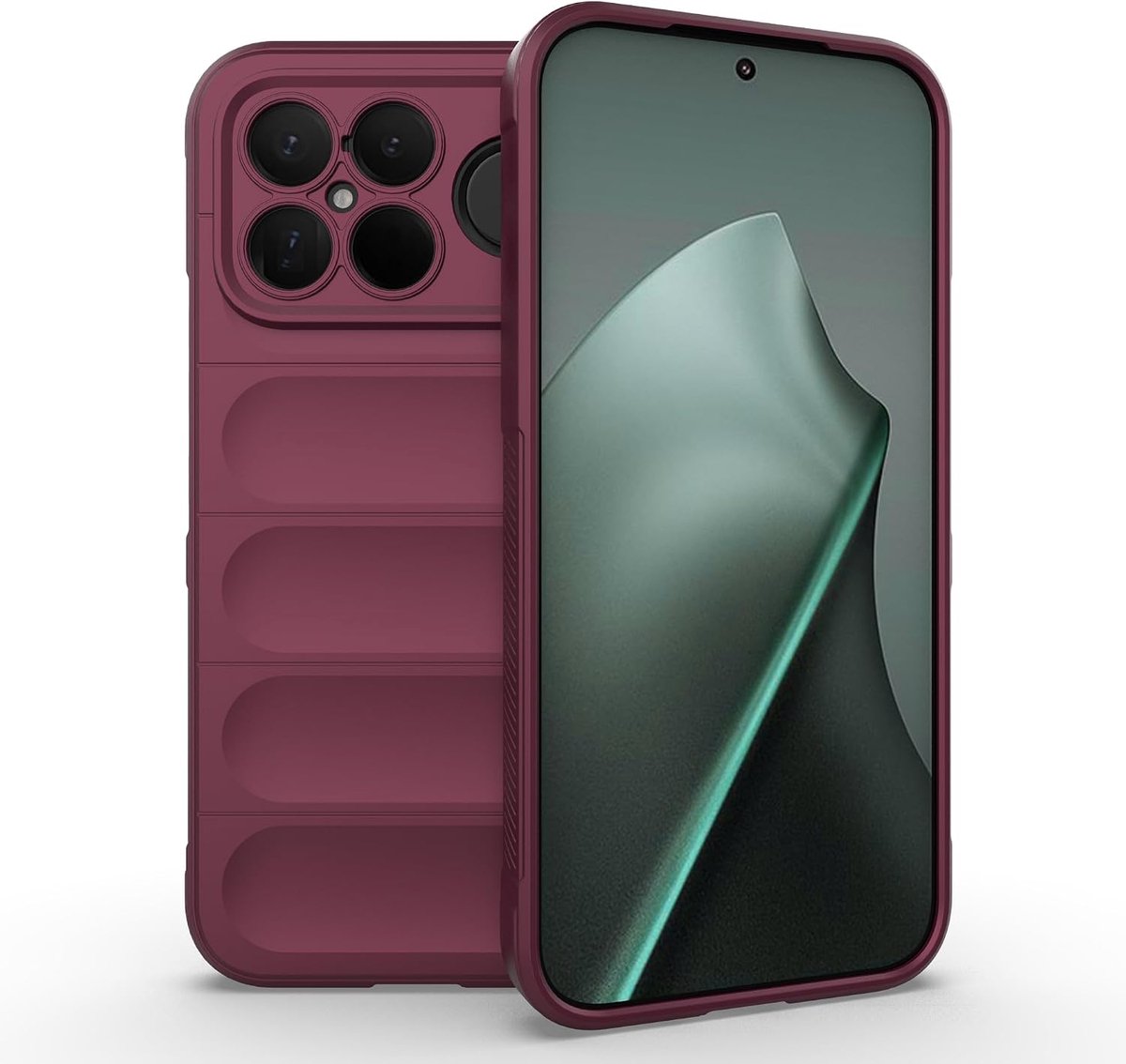 Silicone Case voor Xiaomi Poco F8 Ultra – Antibacteriële Bescherming, Krasbestendige Microvezelvoering, Schokbestendig Gelrubber Hoesje, Donkerpaars