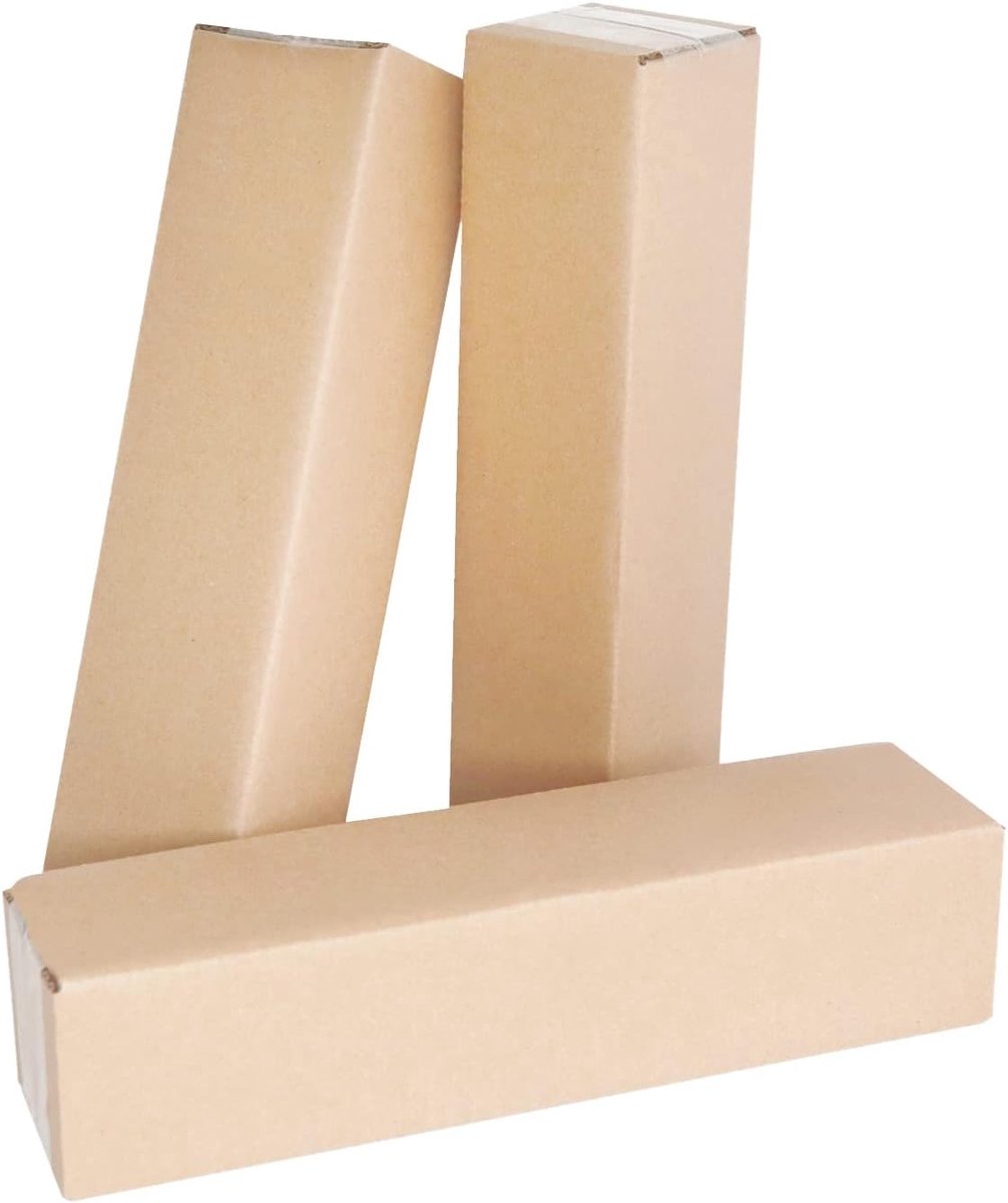 310×65×65 mm Lange Gegolfde Kartonnen Dozen Kleine Pakketpostdozen voor Post Bruine Verzenddoos voor Kleine Bedrijven, Opslaan of Cadeauverpakking (10 Stuks)