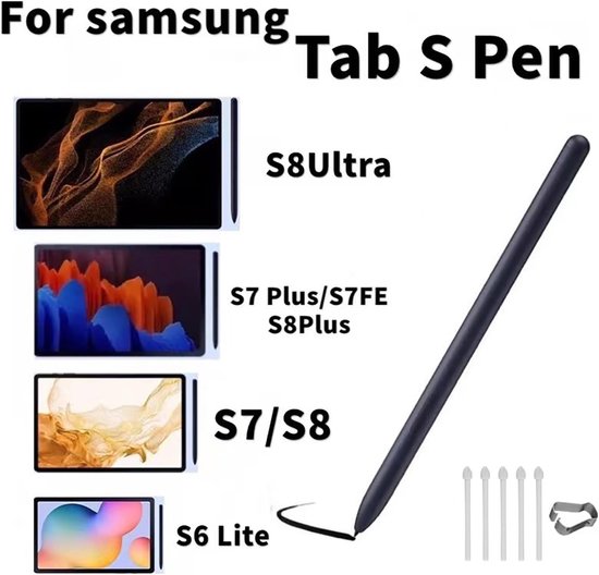 S-Pen Reservetips voor Samsung Galaxy Tab S7 FE/Tab S7/Tab S7+ Plus/Galaxy Tab S8/Tab S8+ Plus/Tab S8 Ultra Touch Stylus S Pen Tips Nibs gereedschapsset bijvullen, 5 stuks (grijs) — afbeelding 4