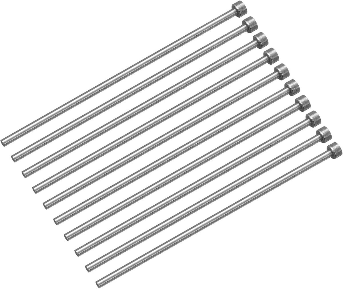 Pin-rechte ejectoren, diameter 4 mm (0,16 inch) 65 Mn gatenpons ronde punt van staal lengte 150 mm (5,91 inch) voor mechanisch onderhoud 20 stuks