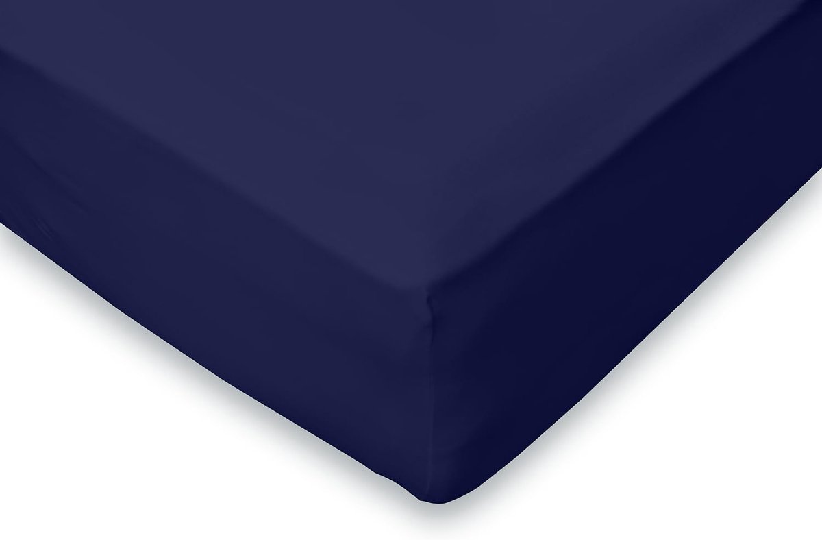 Hoeslaken Flanel 35cm Hoekhoogte - blauw 140x200cm