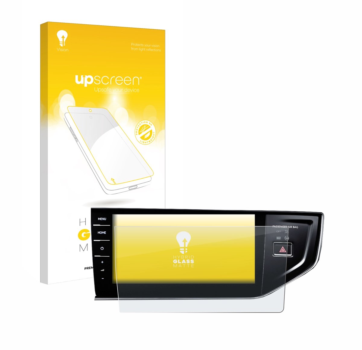 upscreen - Screenprotector voor Volkswagen Polo VI Discover Pro 9,2" - Folie Beschermfolie Beschermglas matte