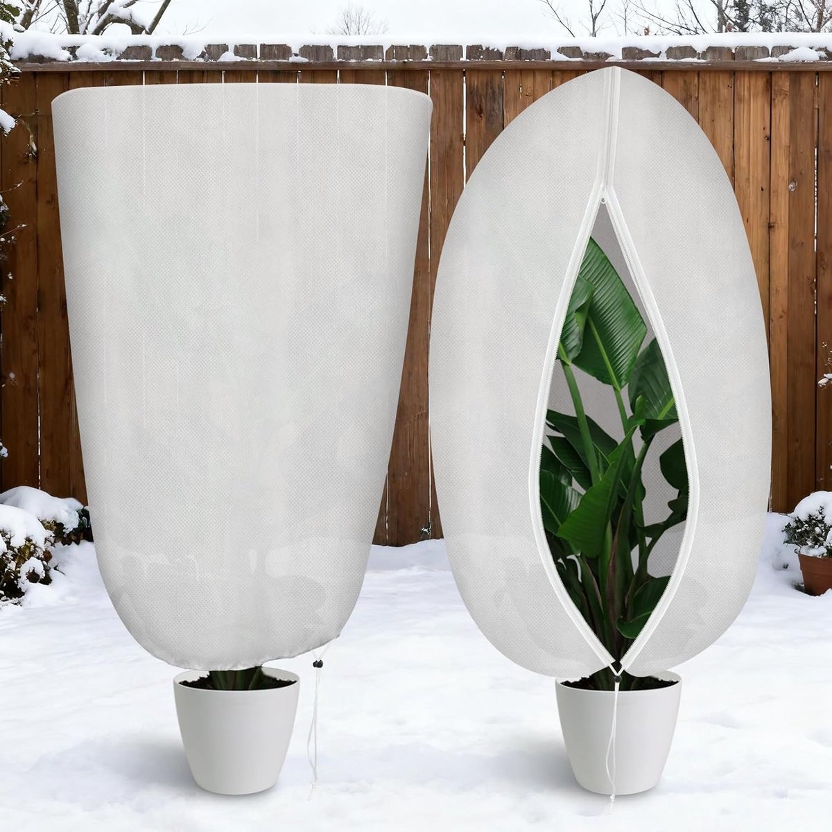 Plant winterbescherming - grote bescherming tegen vorst - plant - bescherming - winter - buiten - vorstbestendig - winddicht - herbruikbaar - voor emmerplanten - olijfboom - palm