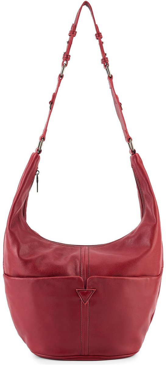 FREDsBRUDER Leren schoudertas Already Yours Collection Hobo Bag Deep Red rood