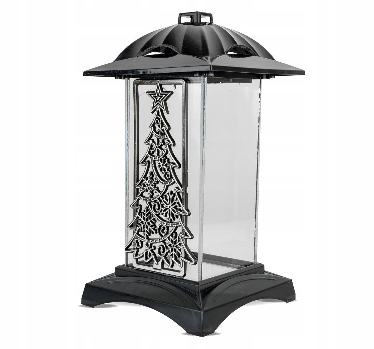 Merloos Artistieke Kerstboom Lantaarn 31 cm Zwart