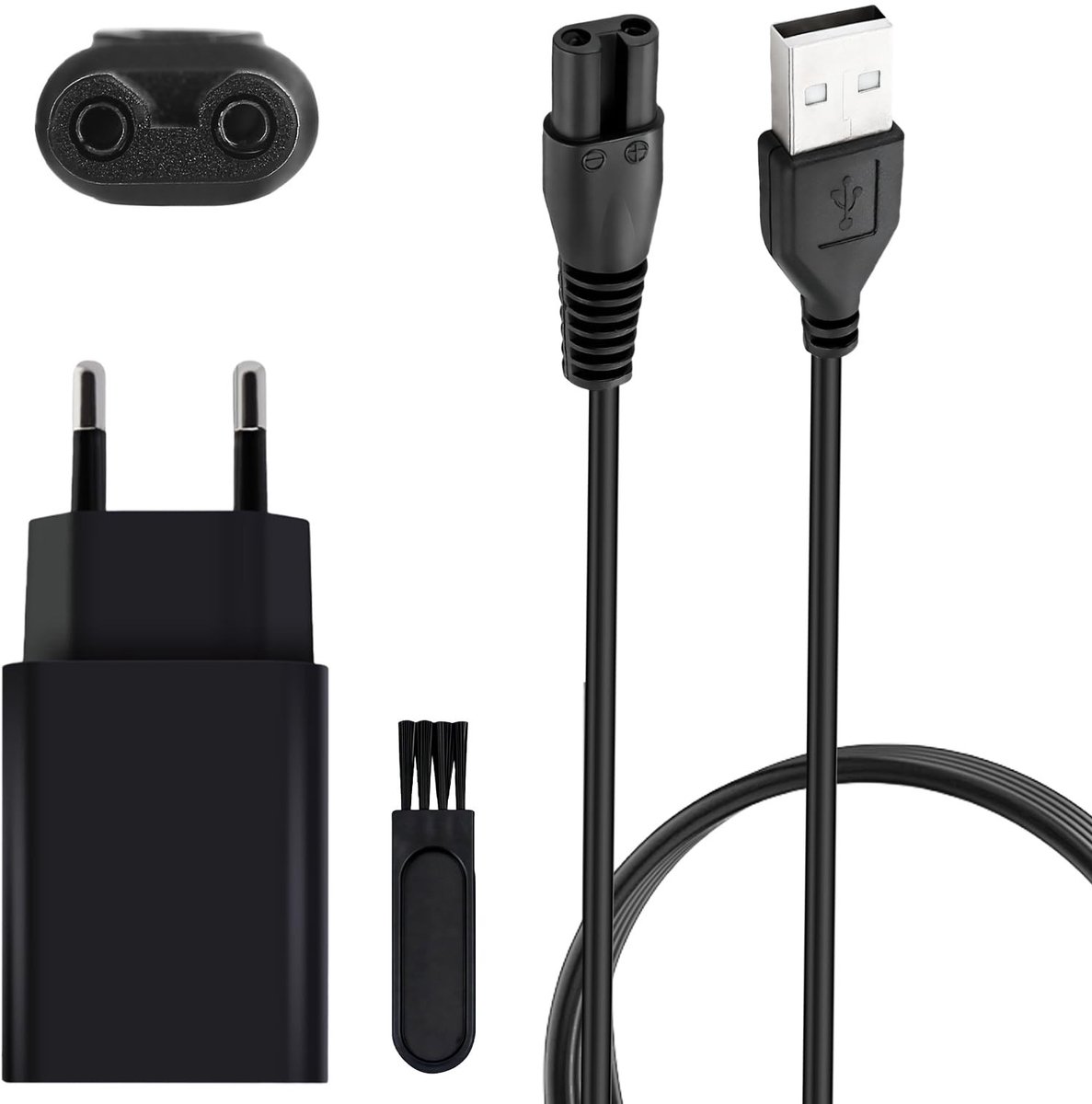 SolidKeus - Oplaadkabel voor Scheerapparaat met USB, 1 Meter