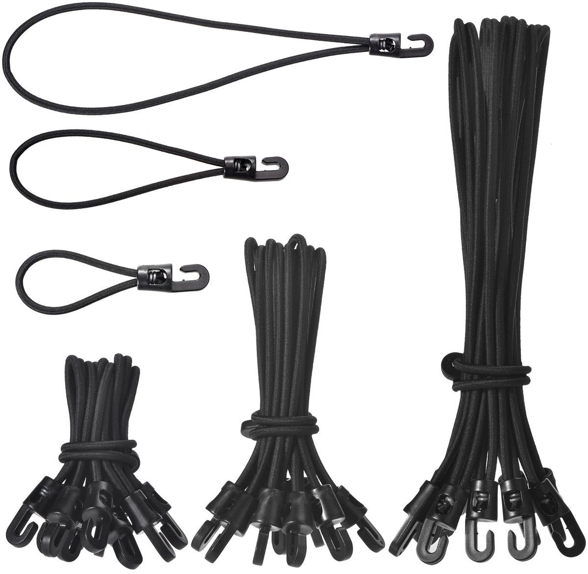SolidKeus - Set van 30 Elastische Tensioners met Haken