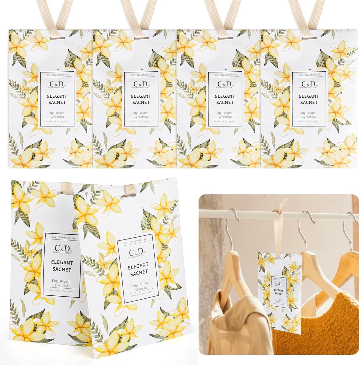 SolidKeus - Set van 6 Geurzakjes voor Kasten en Lades