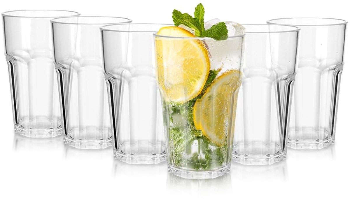 SolidKeus - Set van 6 Herbruikbare Premium Plastic Bekers, 300ml
