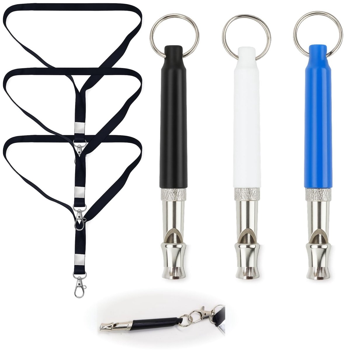 SolidKeus - Set van 3 Stille Hondfluitjes voor Training