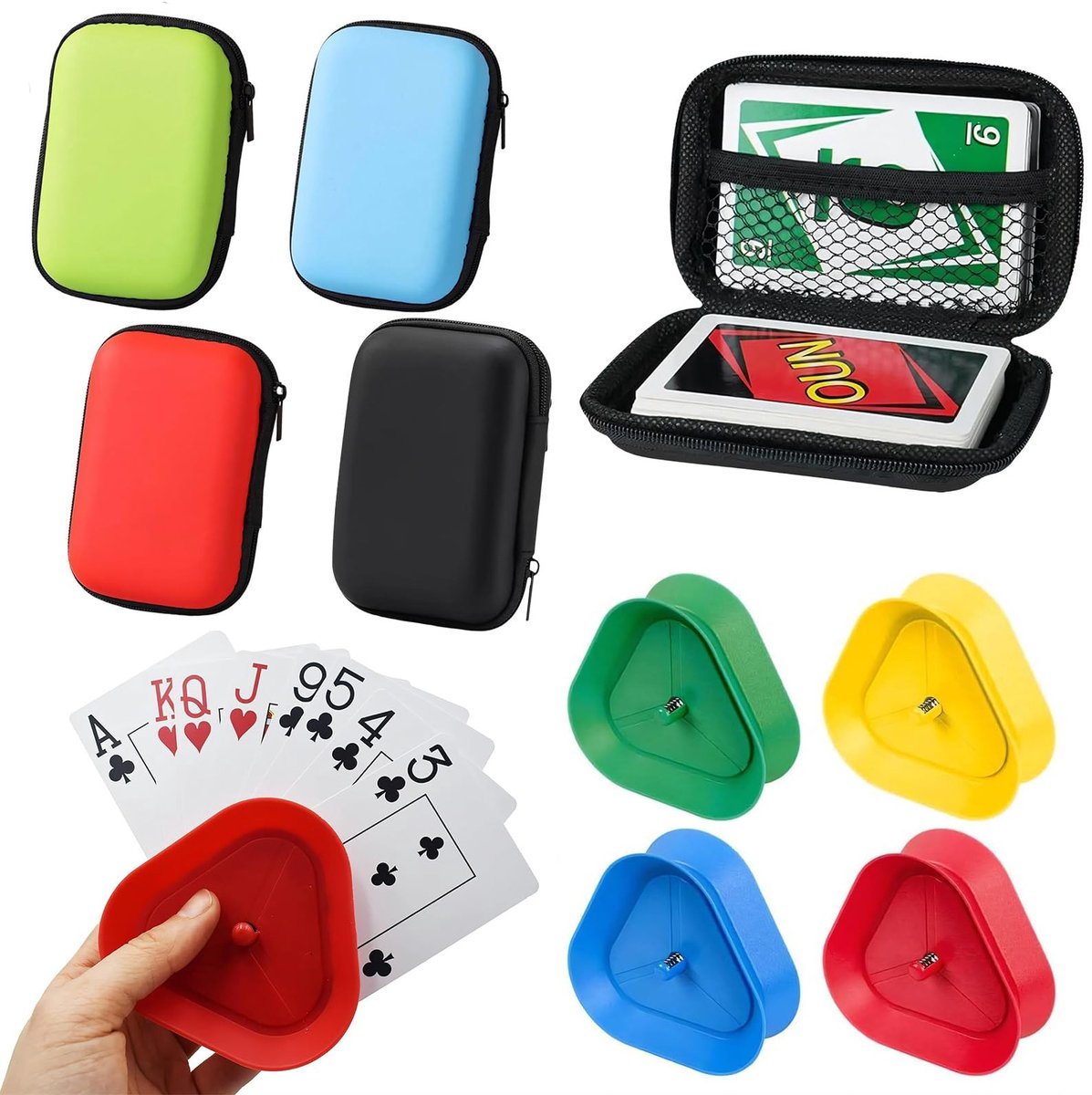 SolidKeus - Set van 4 Kaarthouders voor Handenvrij Spelplezier