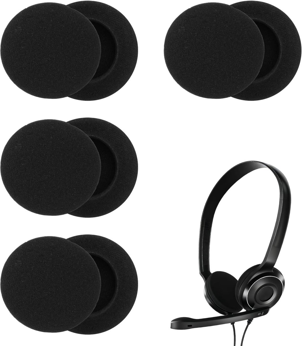 SolidKeus - 8 Stuks Ademend Schuim Ø 50 mm Oorkussens