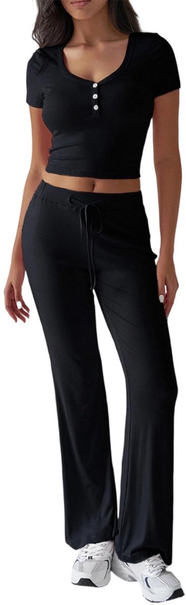 SolidKeus - Elegante 2-delige Loungewear Set voor Dames met Casual Stijl