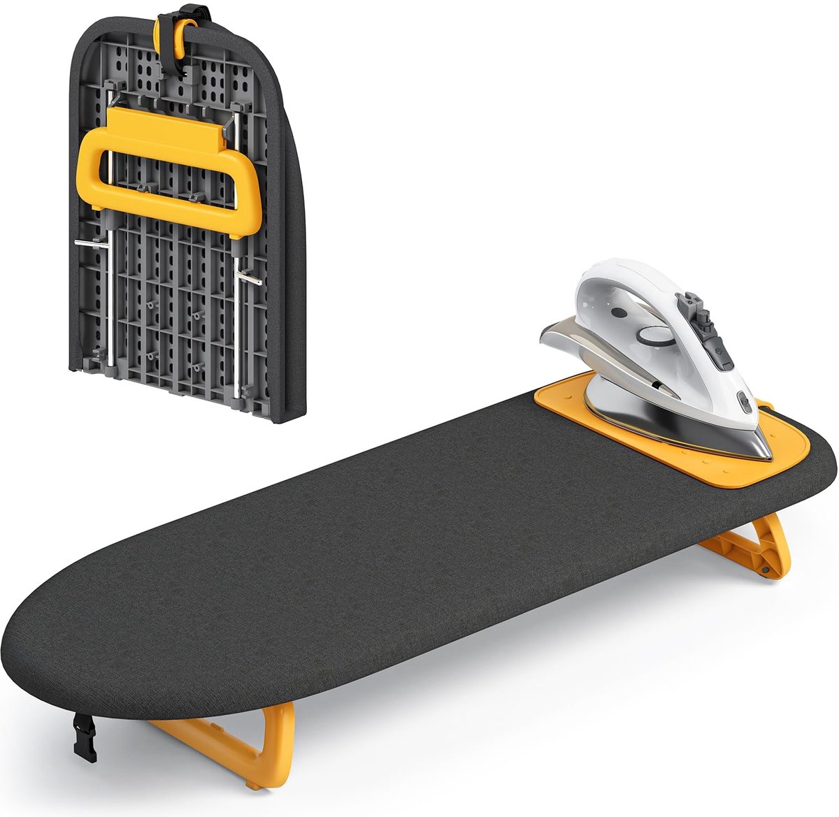 SolidKeus - Inklapbare Strijktafel voor op Tafel, Compact en Handig in Zwart