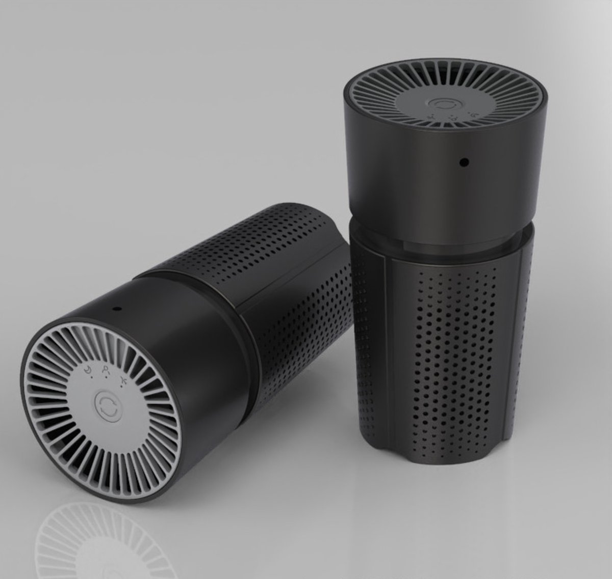 Mini USB Luchtreiniger met HEPA-filter, Compact Luchtfilter voor Bureau, Slaapkamer, Keuken, Woonkamer en Thuisgebruik, Stille Persoonlijke Luchtzuiveraar（zwart）