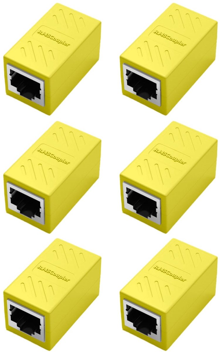 Omgoods - Set van 6 RJ45 Couplers voor Ethernet Verbindingen