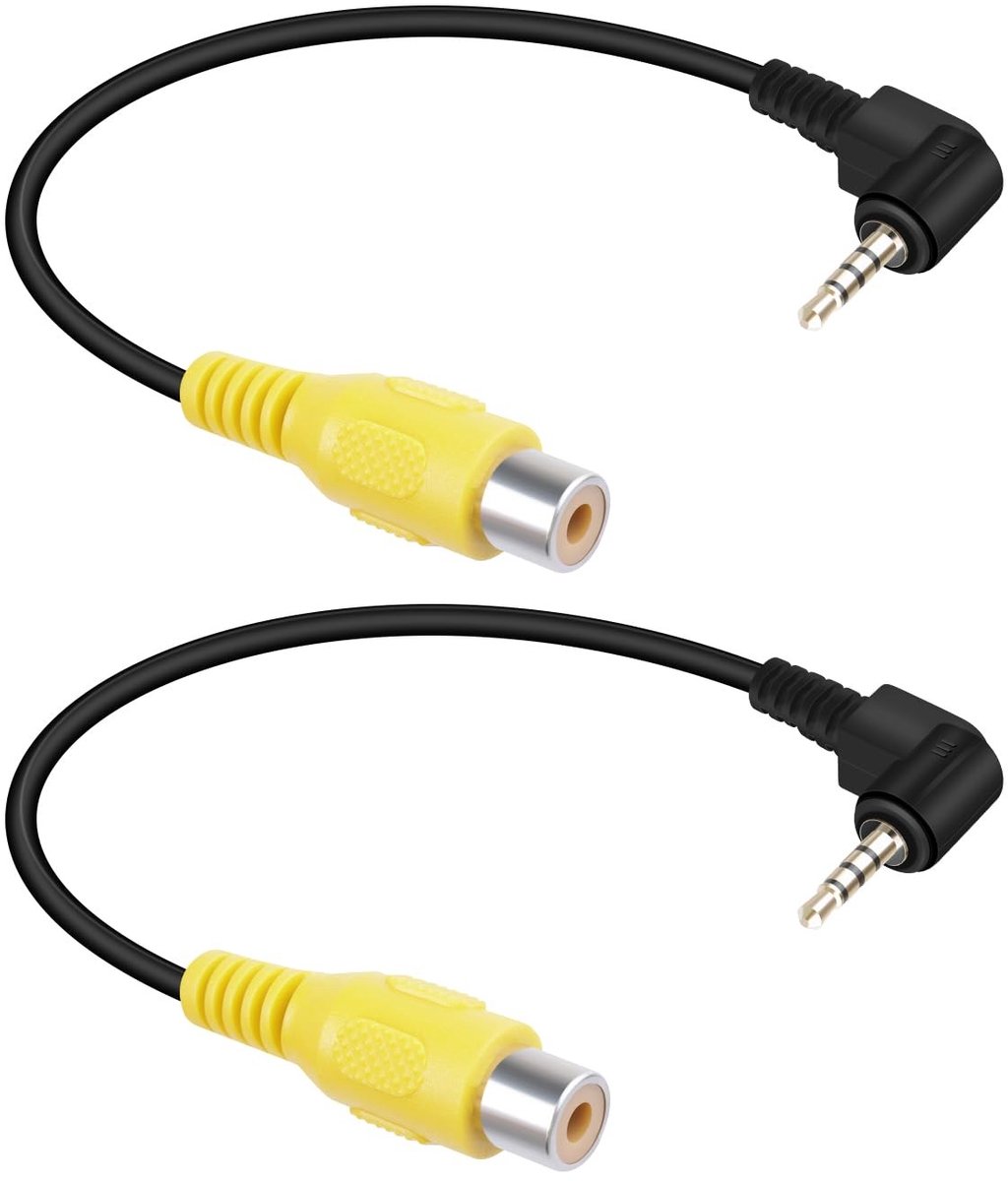 Omgoods - 2.5mm naar RCA Adapter Kabel 0.2m voor Camera en GPS