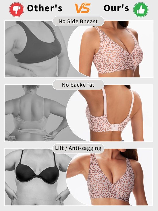Zonder beugel, push-up beha voor dames, naadloos, met vulling, comfortabele Jelly Bras — afbeelding 2