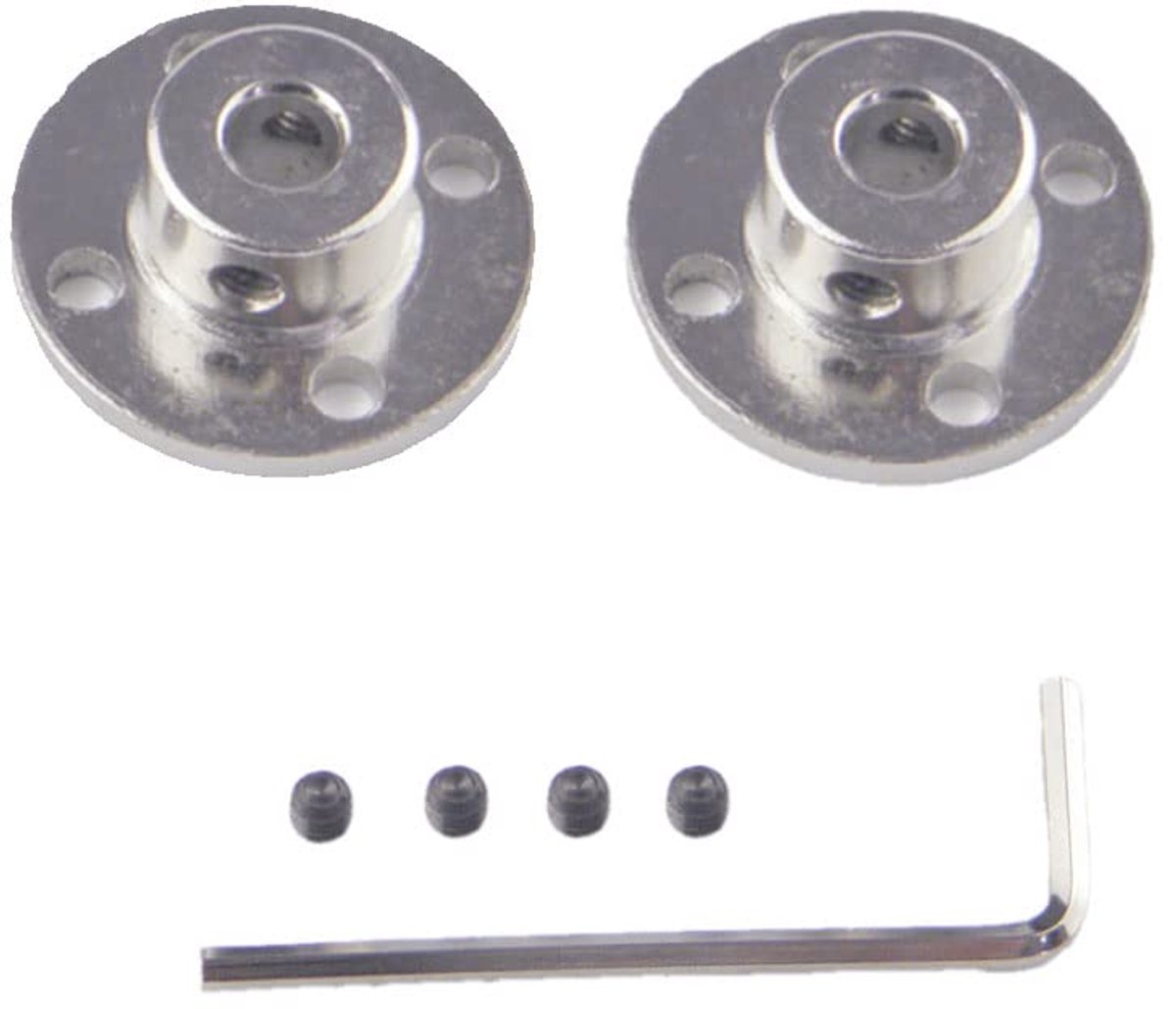 Hoge Hardheid Metalen Stijve Binnendiameter 8mm Koppeling Accessoire Lager Fittingen Flens As Koppeling met Schroeven 2 STKS
