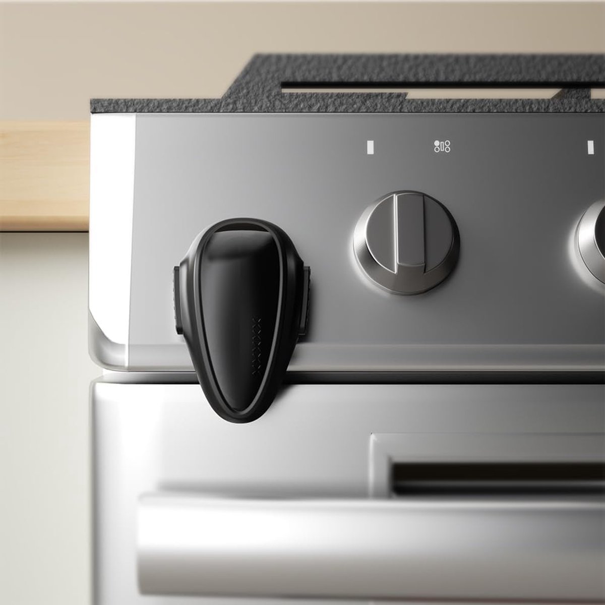 Ovenveiligheidsslot voor kinderen, ovendeurslot, eenvoudig te installeren, geen gereedschap of boren nodig (diepzwart, 1 stuk)