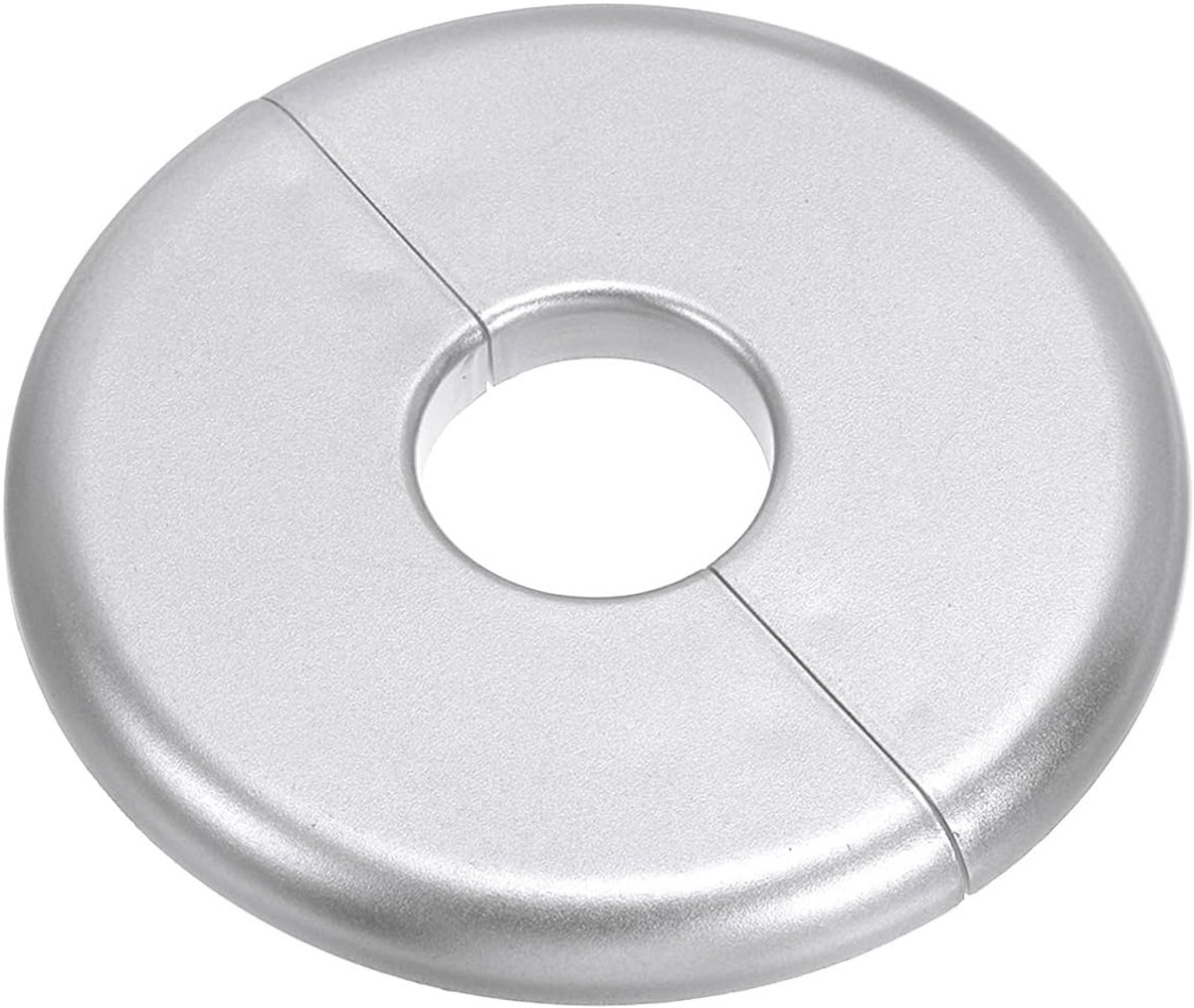 Muur splitflens 23,5 mm, 1 stuks ABS ronde zelfklevende rozet plaat gespen, waterpijphoes voor keuken, badkamer, arm, pijpkraan, decoratie, zilver