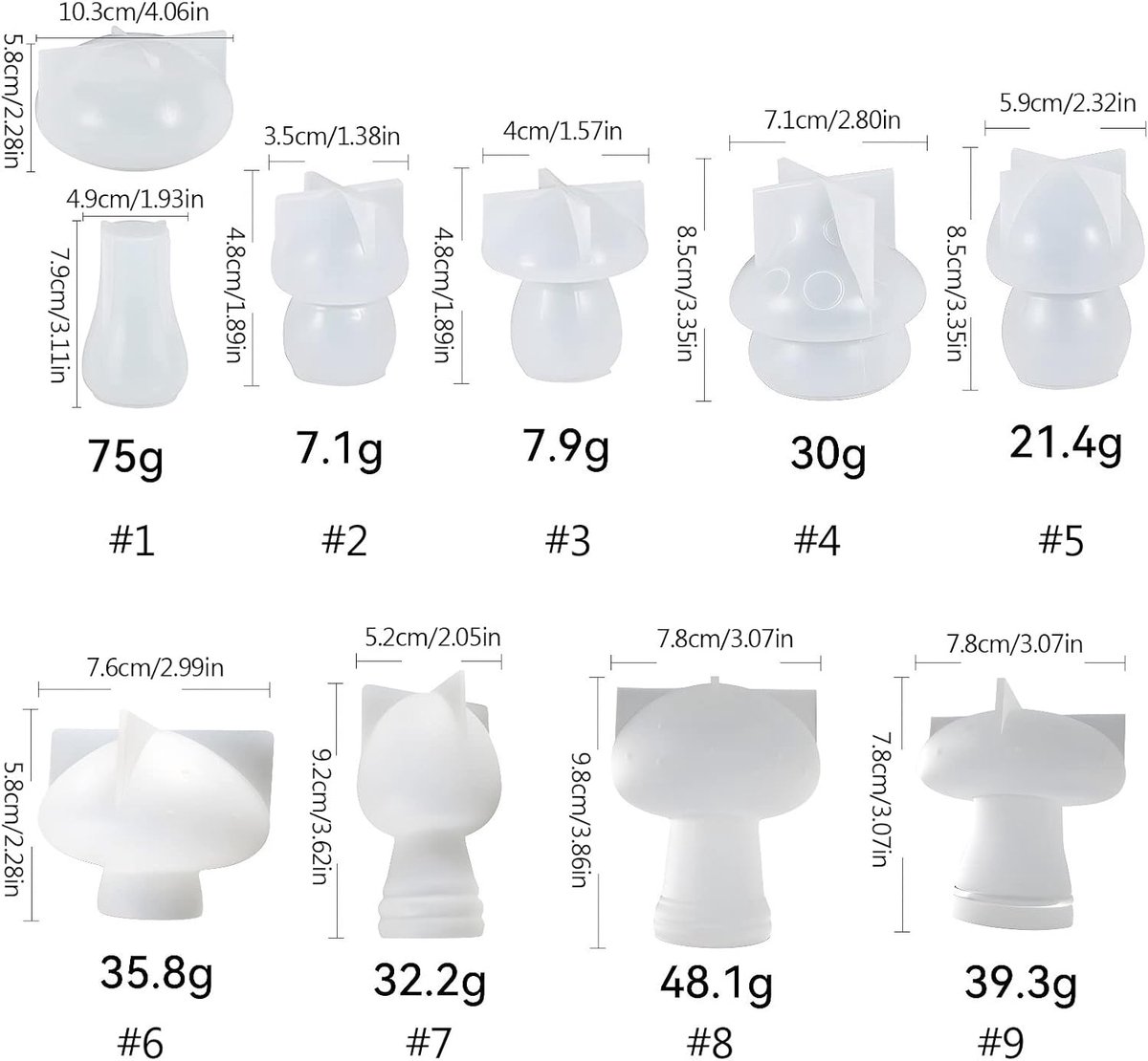 3D-paddenstoel-siliconenvorm, paddenstoelhars, epoxyhars, gietvorm voor zeep, woondecoratie, geurend
