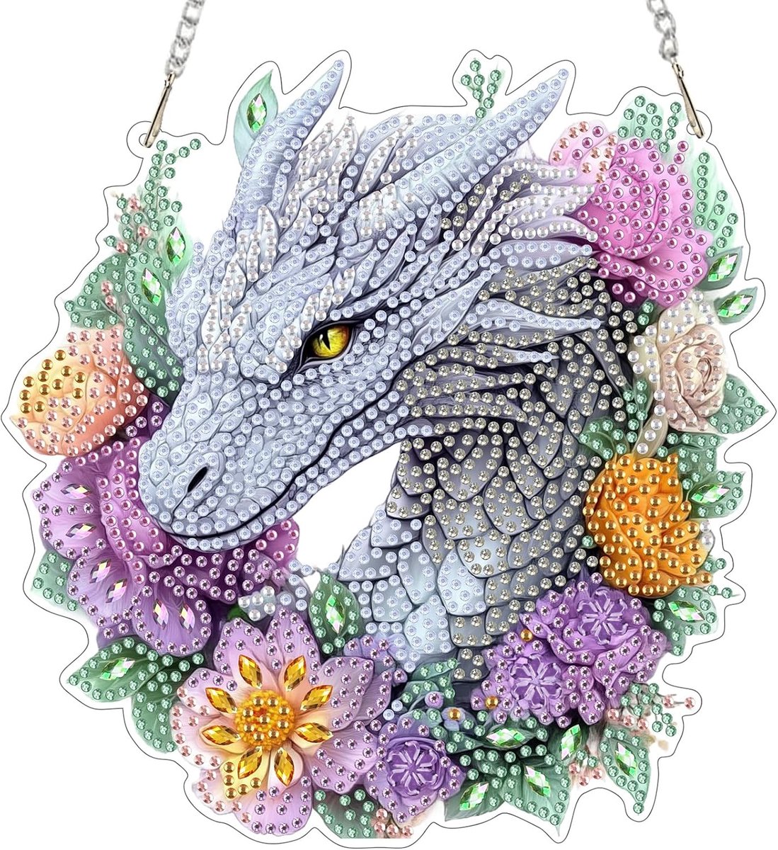 Hanging Diamond Art Kits Adults Dragon, Special Shaped Crystal Rhinestone Suncatcher, 5D Diamond Painting Kits for Adults Kids, DIY Gem Crystal Art Window Hanging Ornament