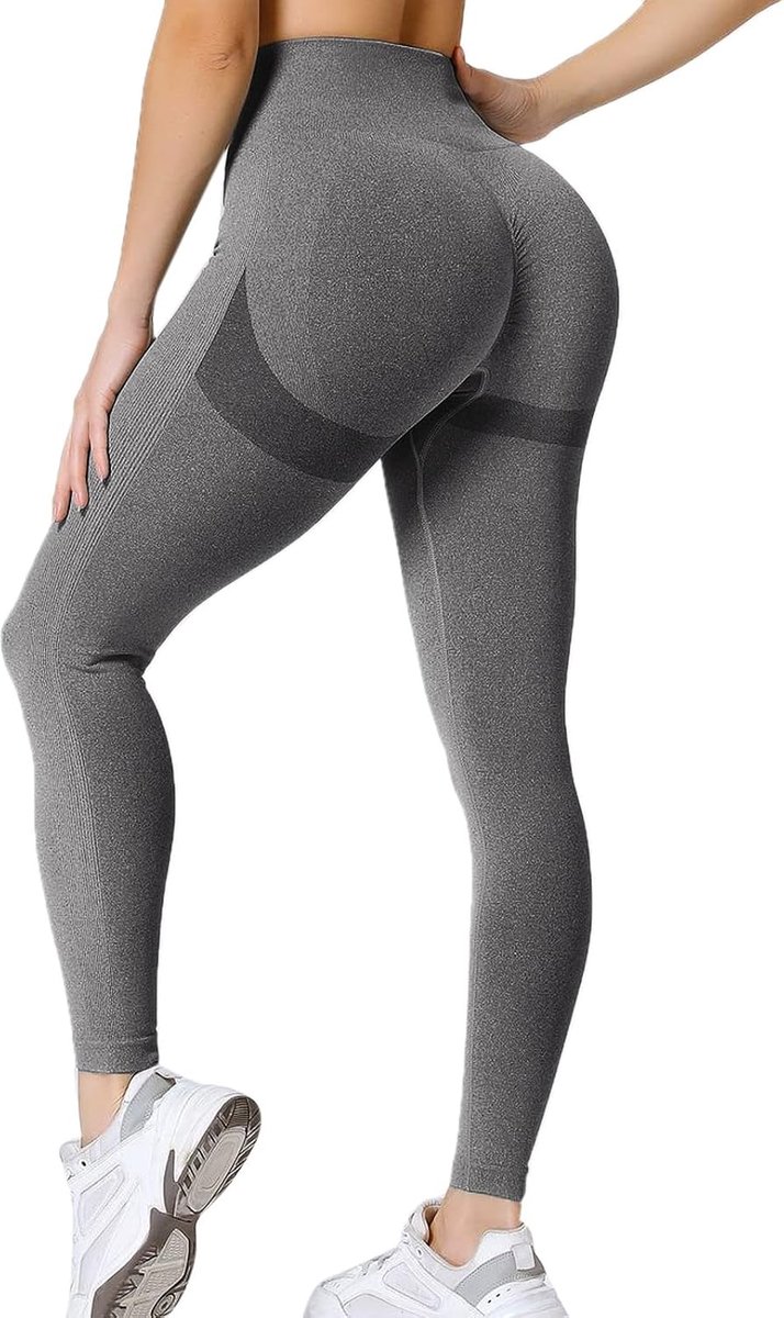 Leggings voor dames, hoge taille, sportlegging, booty, scrunch, lang, naadloos, yoga, gymbroek, push-up