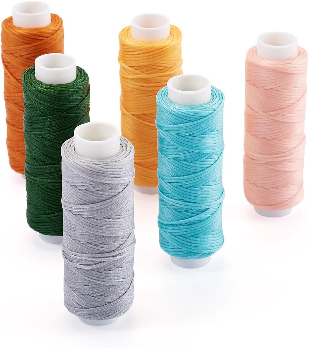 6 Rollen Platte Waxed Macramé Koord 0,5 Mm Wax Polyester Craft Draad Voor Diy Gevlochten Armband Ketting Sieraden Maken Naaien Kralen String