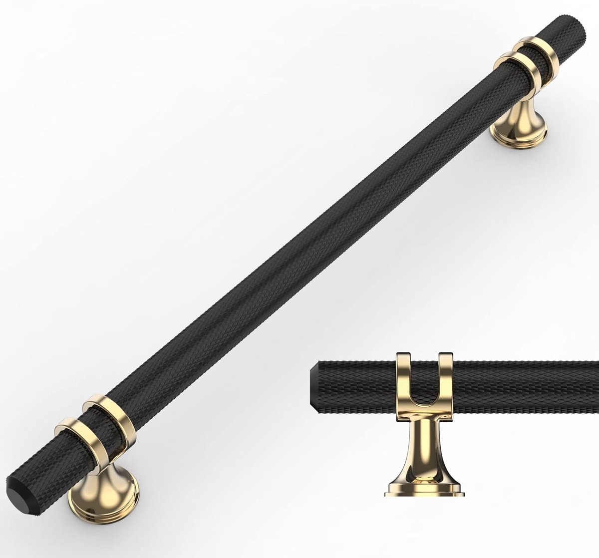 10 stuks meubelgrepen, zwart, gatafstand voor laden, keukenkastjes, kastgrepen, ladegrepen, voor keukenkasten, kledingkasten, keukenkasten, kledingkast, UK0069, zwart, 192 mm