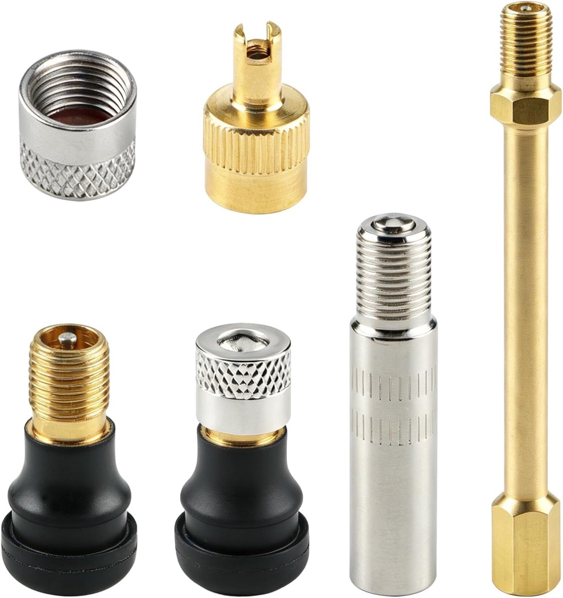 Accessoires voor E-Scooterventiel,Tubeless Ventiel Tubeless Bandventiel en Verlengventiel Ventielverlengadapter Scooteraccessoire