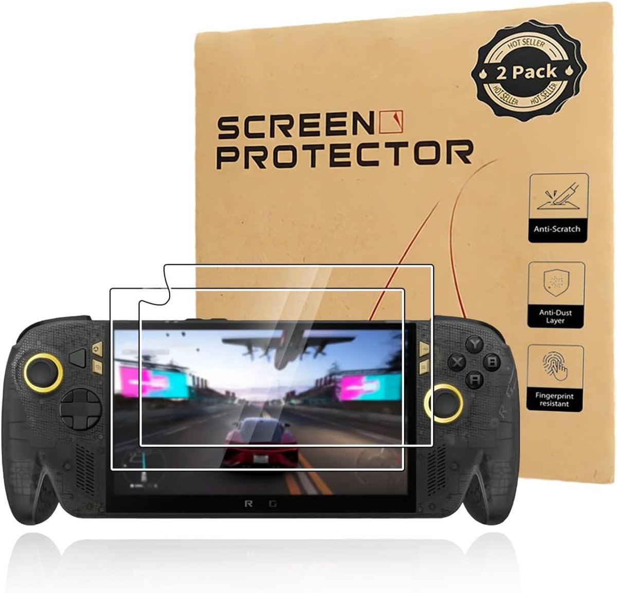 Displaybeschermfolie voor ROG Xbox Ally X20, [2 stuks] PET-folie, transparant, HD, krasbestendig, krasbestendig en anti-vingerafdruk