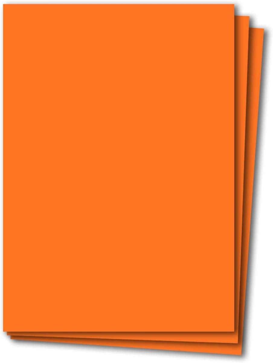 A4 vellen kleipapier - 240 g/m2 papieren vel briefblad knutselpapier 100 Bogen oranje