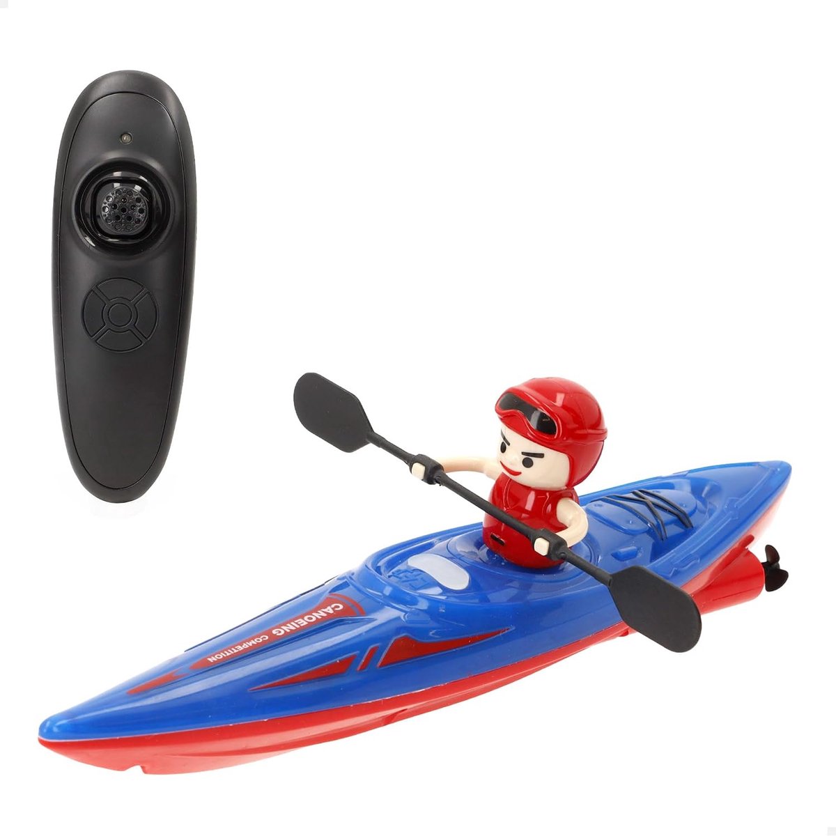 Speed & Go Kajak met accu, oplaadbaar, RC kajak met ledlicht, met karakter, elektrische op afstand bestuurde boot, vanaf 4 jaar