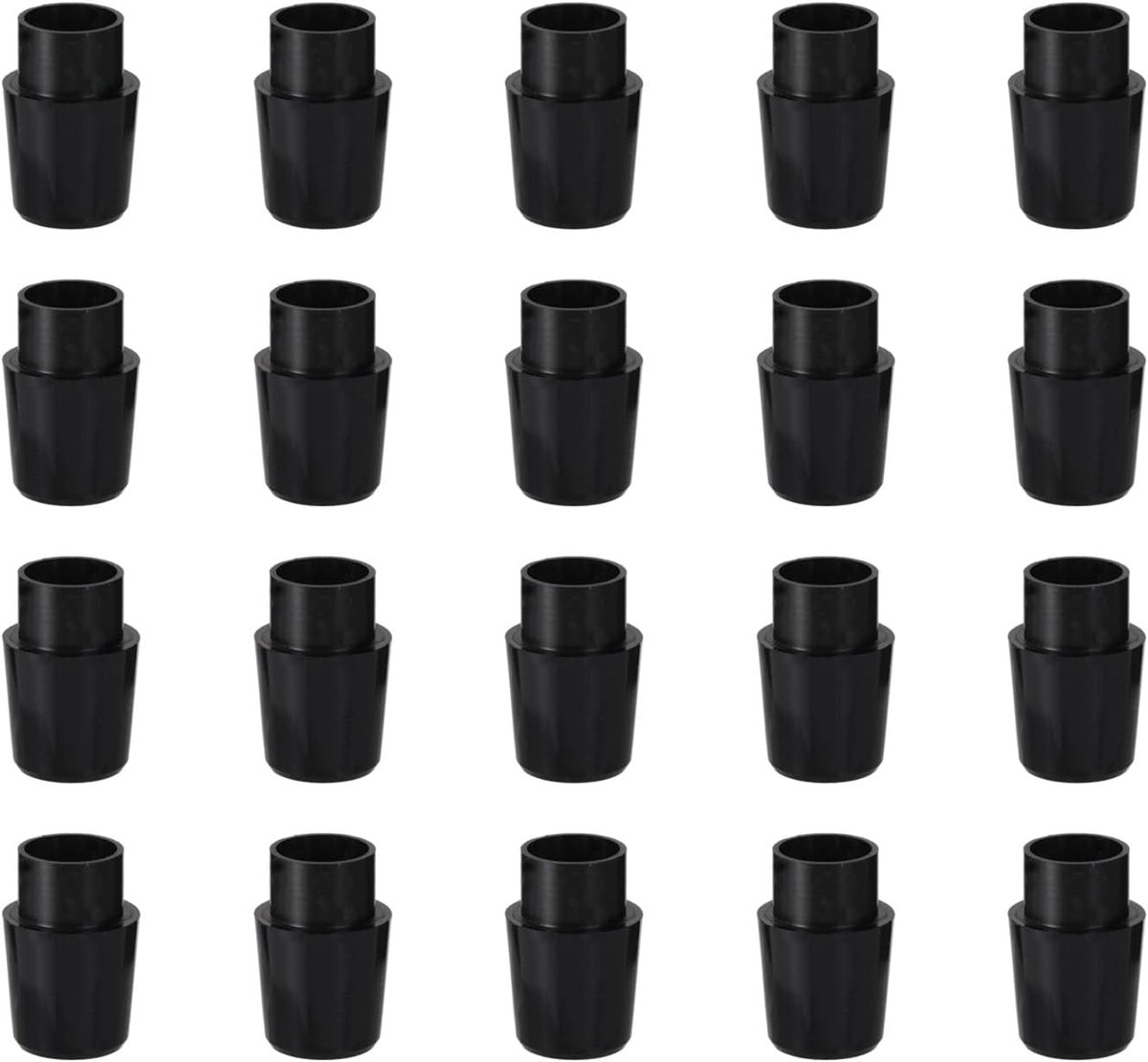 20st Golfijzer Ferrules, Golfclub Lichaam Accessoires (Zwart) | Duurzame Zwarte Ferrules van PP Kunststof Golfaccessoires Compatibel met 0,370 Schachtbusadapter voor 0,370 Clubkop