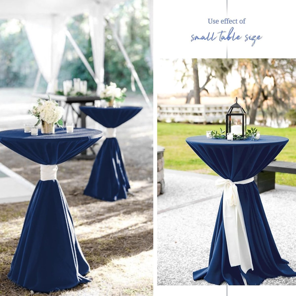 10 stuks marineblauw rond tafelkleed, 90 inch/228 cm diameter polyester tafelkleed voor ronde tafels, vlekken en kreukbestendig voor bruiloftsfeest diner