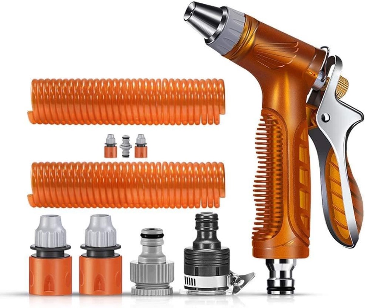 Tuinslang intrekbare slang met koperen fittingen/functie 8 de sproeier mondstuk/toegewijde hoge druk wassen waterstralen - voor tuin water geven, schoonmaken (Maat: 40M)
