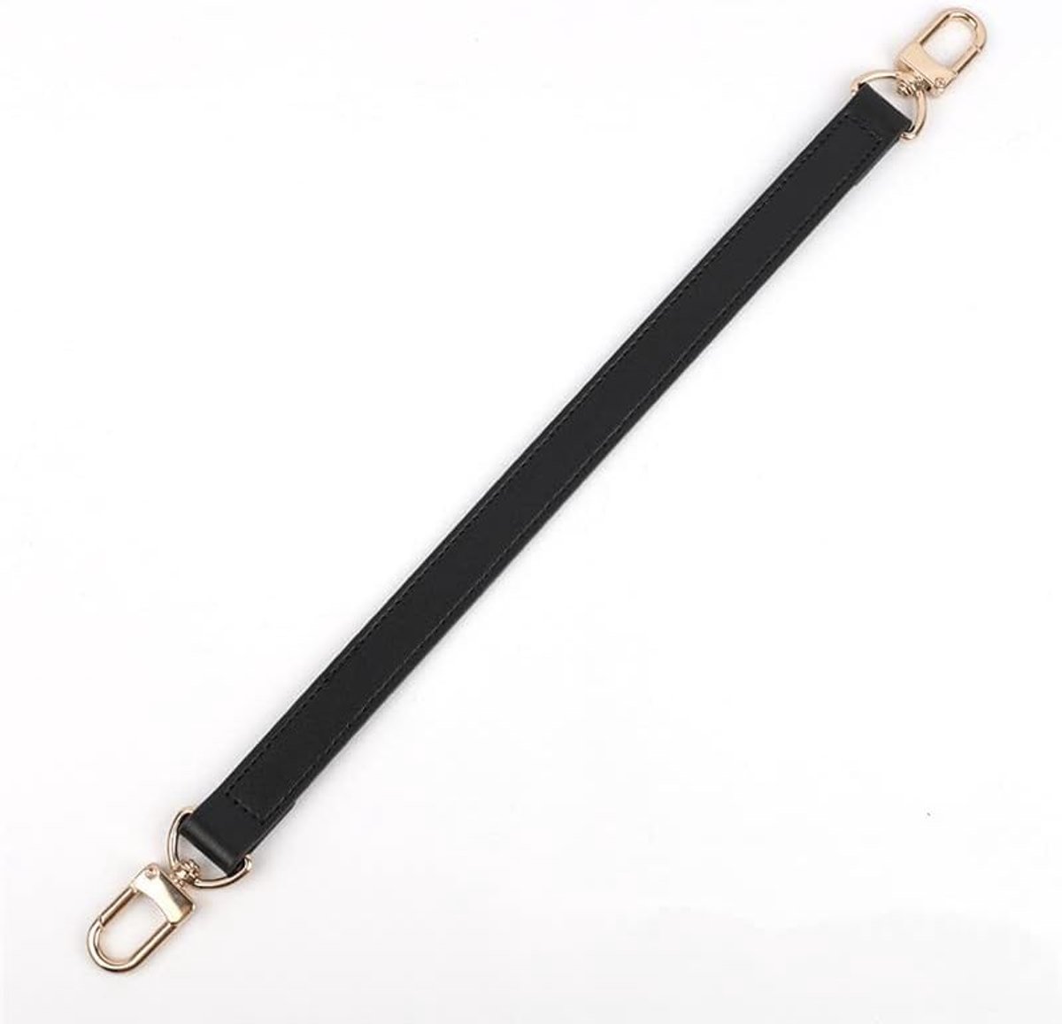 Tasriem voor dames, 38 cm, PU-leer, draagriem, tasgreep met karabijnhaak, zakgreep, schouderriem, reserve-portemonnee riem voor dames, tassen, handtassen, zwart