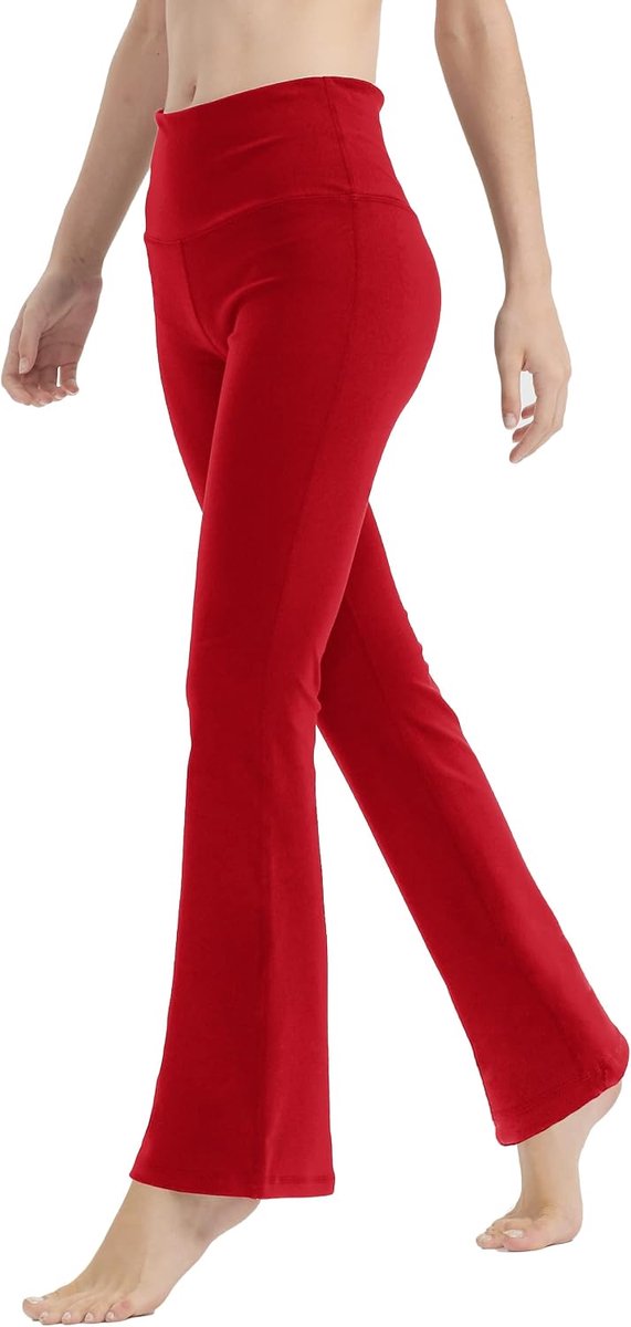 Yoga Broek voor Vrouwen Tummy Control Workout Bootleg Broek Hoge Taille 4 Way Stretch Broek met Binnenzakken.