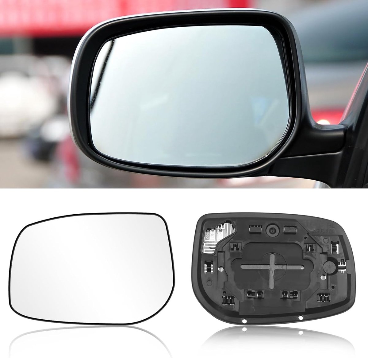 1Stuk Spiegel Glas Compatibel met Yaris 2006 2007 2008 2009 2010 2011 Spiegelglas Verwarmd Yaris Buitenspiegelglas Links