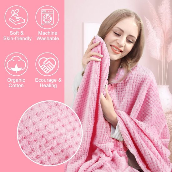 Cadeaus voor vrouwen, unieke geschenkmand voor snel herstel, verjaardagscadeau voor zus, moeder, vriendin, vrouw, dochter, beste vrienden-flanellen deken — afbeelding 3