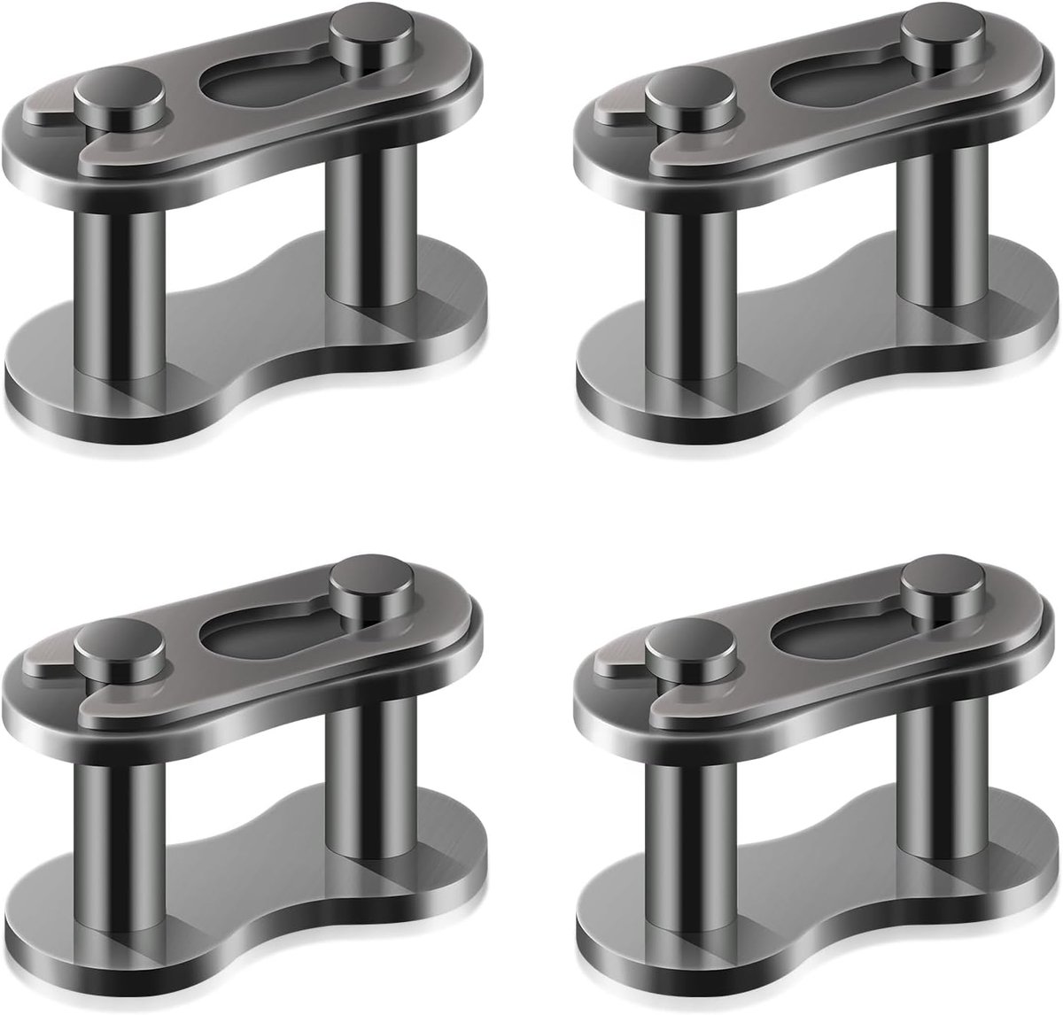 4st Connectoren Motorfiets Pocket Bike Chain Pocket Bike Pocket Bike Cross Zilveren Master Link Vervanging voor Motorfiets 50cc 70cc 90cc 110cc 125cc ATV Quad 4 Wheeler Pocket Bike, # 520