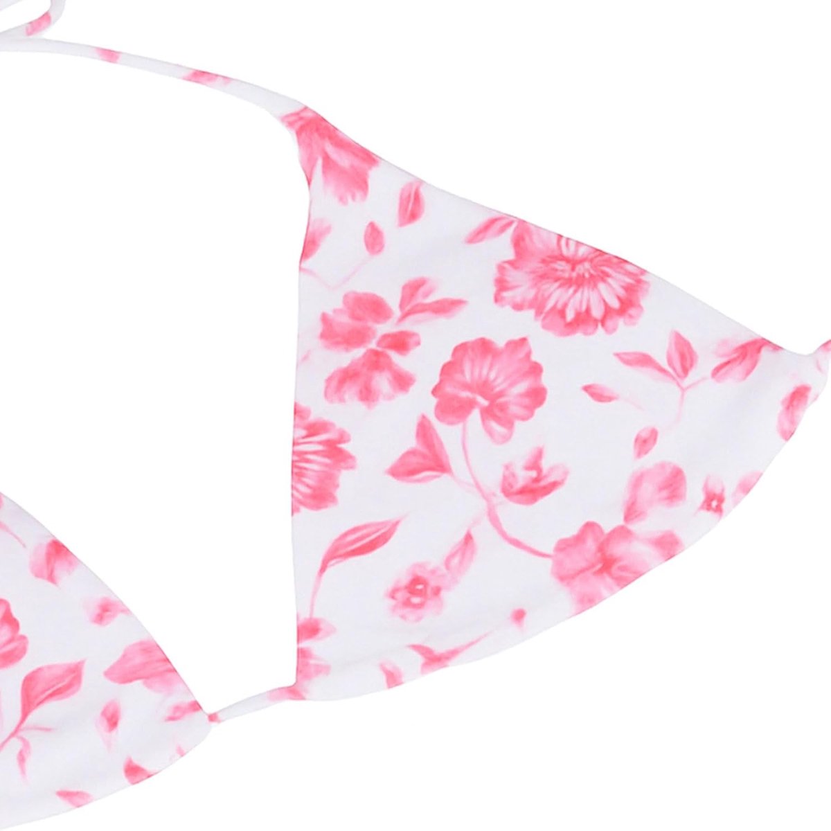 Bikiniset voor dames, bloemenpatroon, bikinitop, triangelbroekje en cover-up, 3-delige bikiniset voor strand, zwembad en vakantie