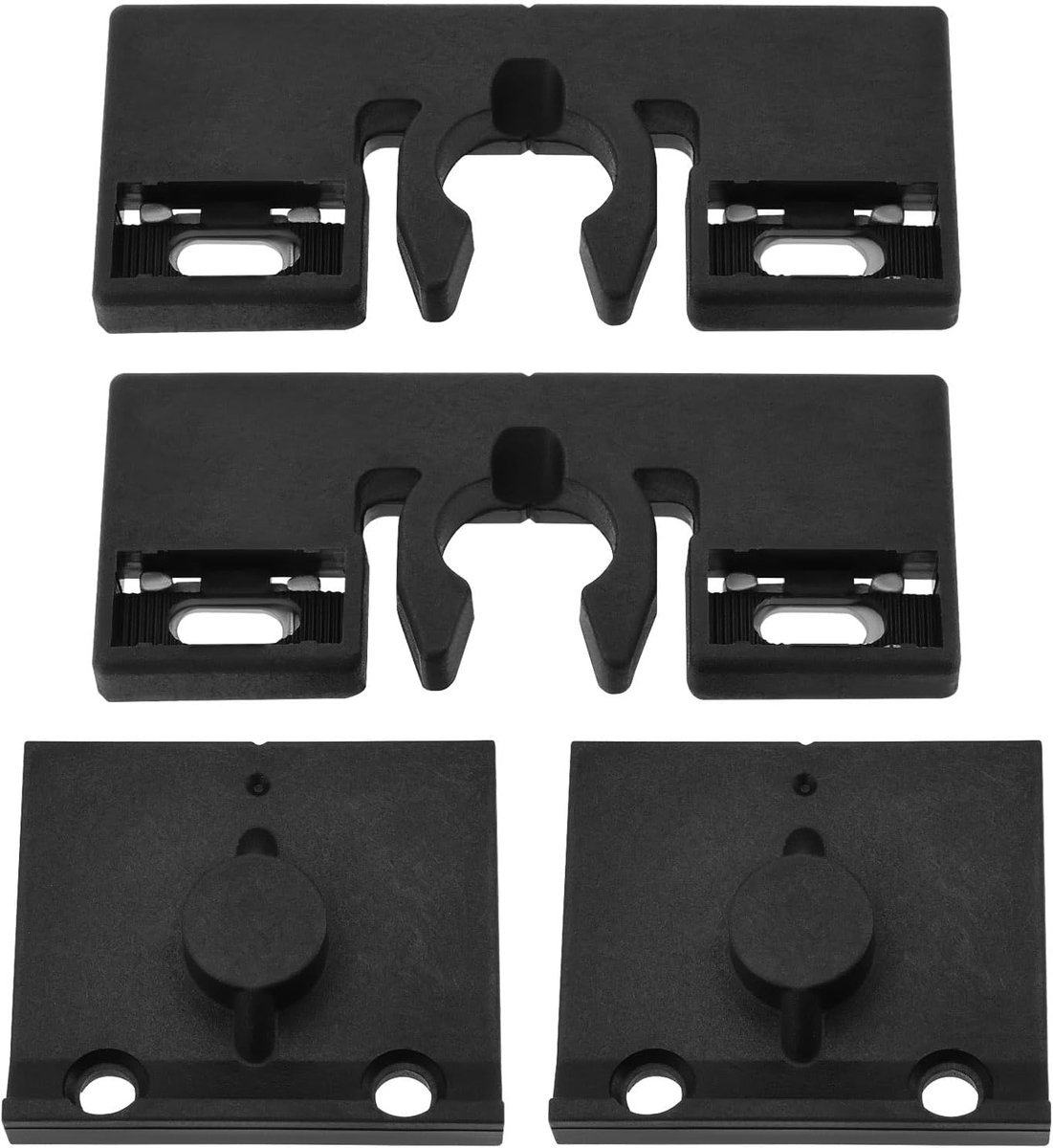 2 Sets Patio Balkondeur Klink Compatibel met Schuco Balkon Deur Catch Sets 253655 254617 98050401 Plastic Zwart 74mmx29.5mm