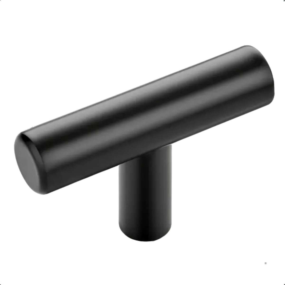 10X Deurknop 50mm RVS Zwart – Denver