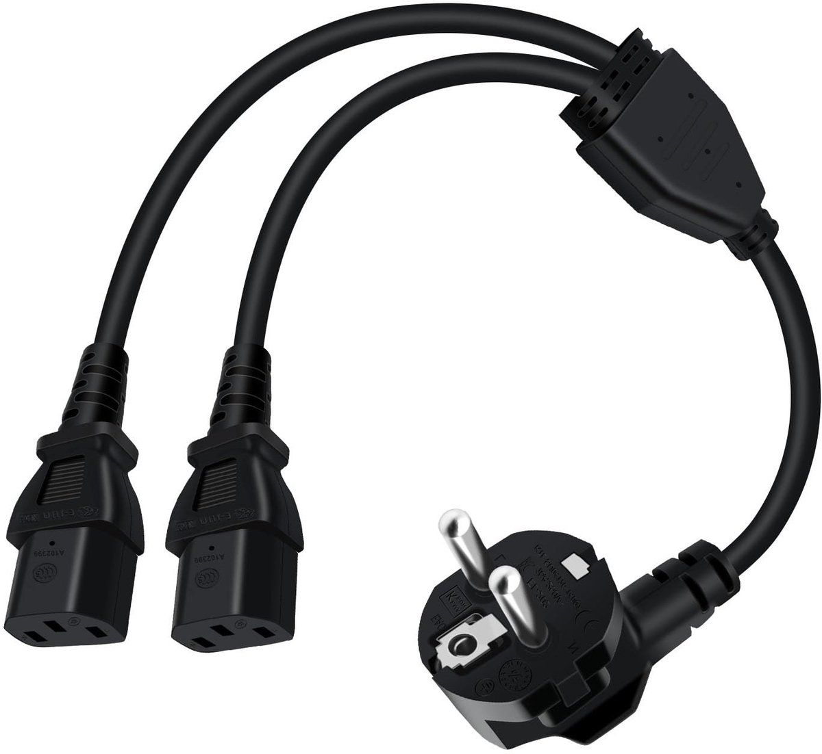 Omgoods - Stroomkabel met Splitter voor IT Apparatuur