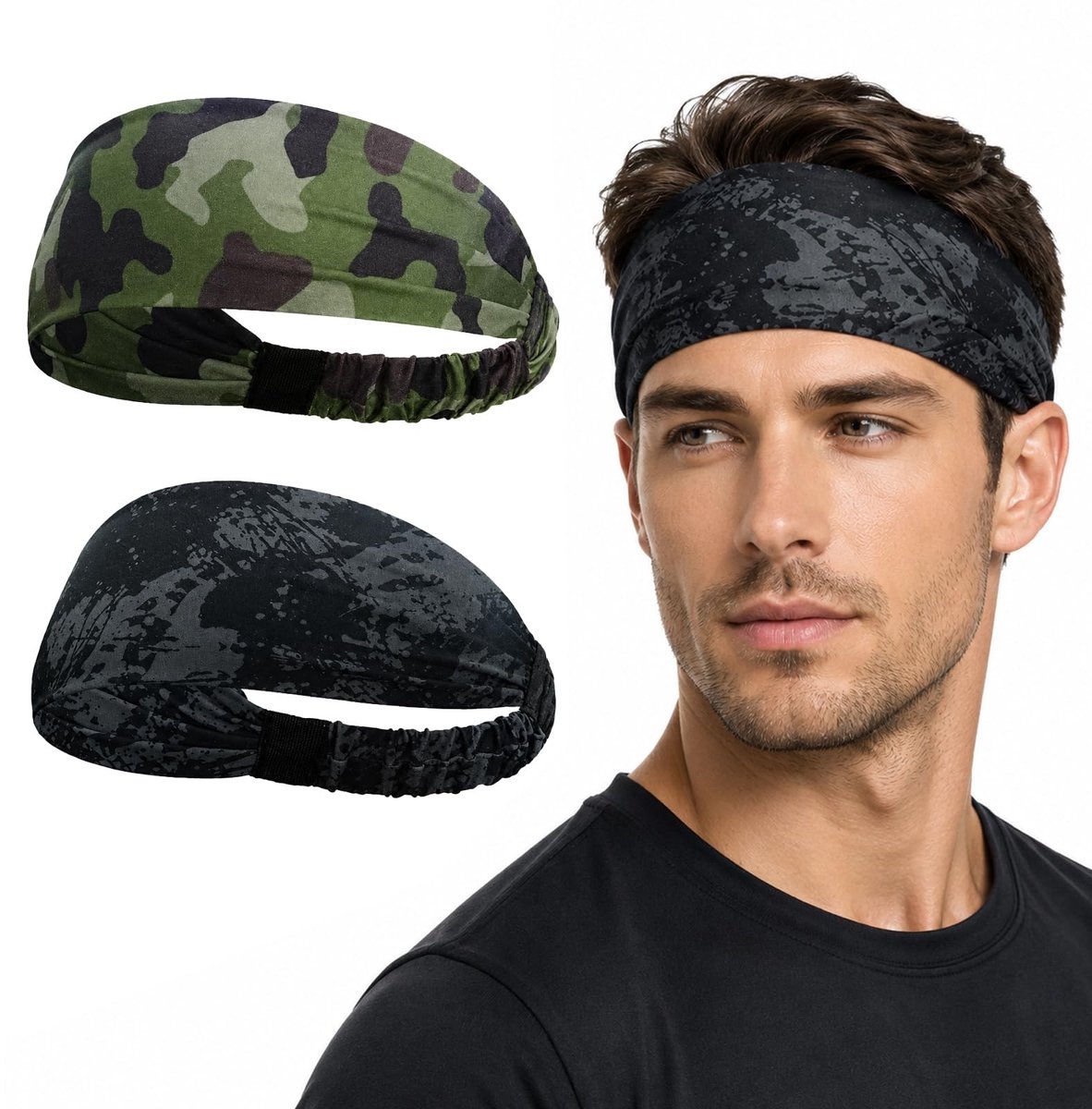 Omgoods - Set van 2 Antislip Sport Haarbanden voor Activiteiten