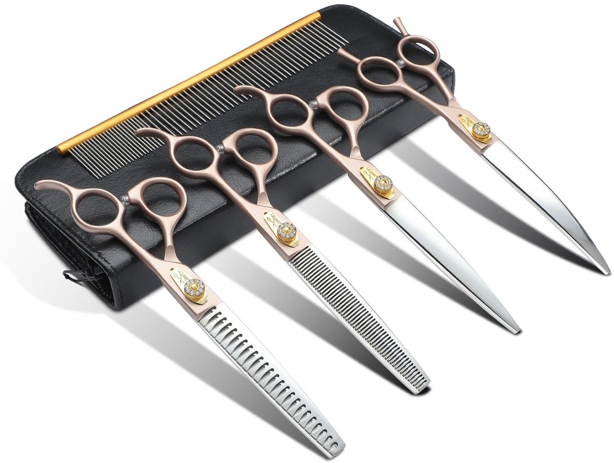 Omgoods - Professionele Hondenverzorgingsschaar Set met 6 Stukken