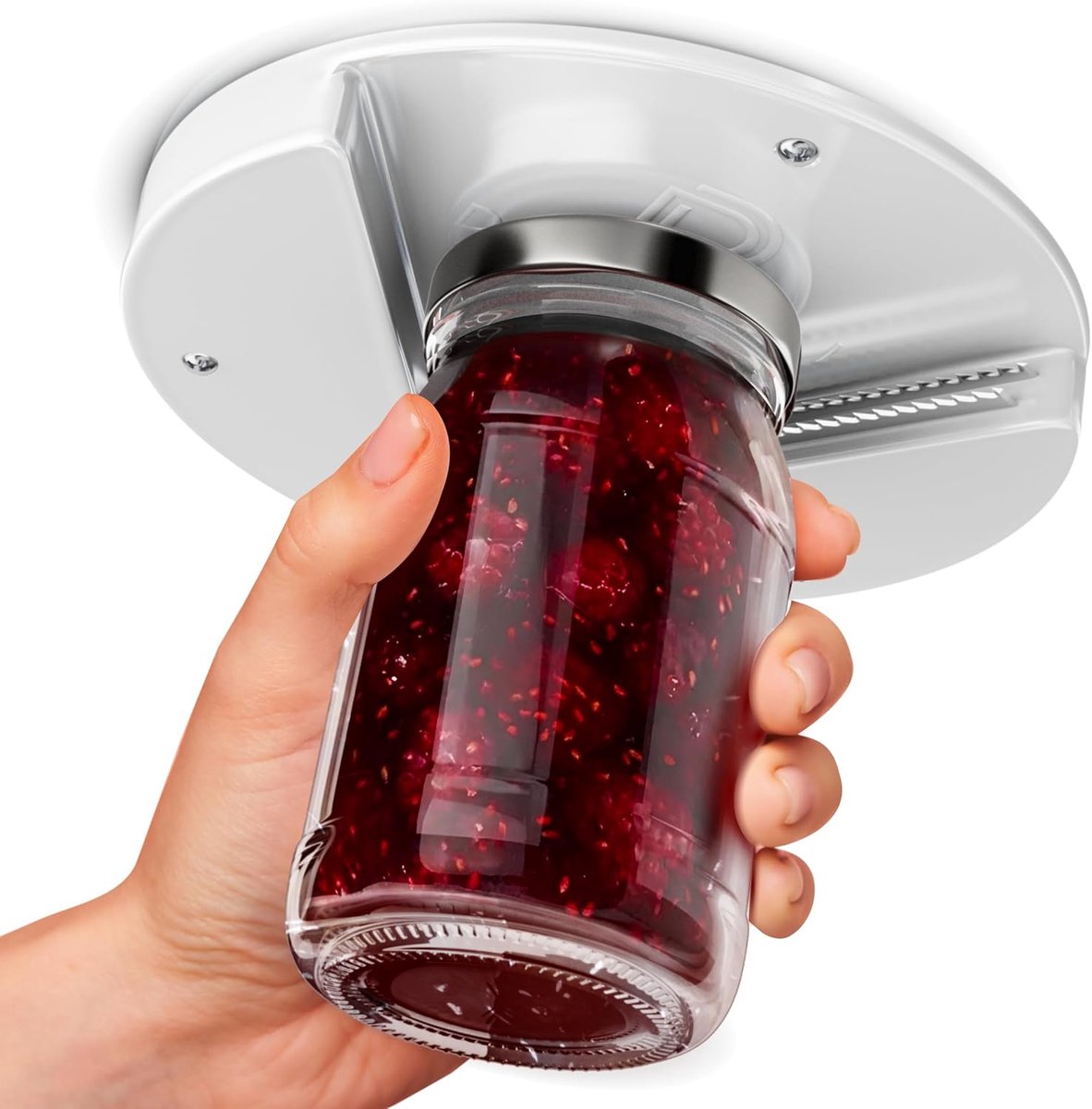 1 stuk - Bottenopener - Onder kast - Geschikt voor ouderen met artritis of zwakke handen - Onder de toonbank, blik deksel, flessenopener gereedschap - wit