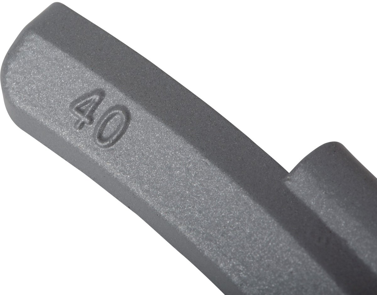 Wielgewicht zink 40 gram – aluminium velg, grijs – 50 stuks